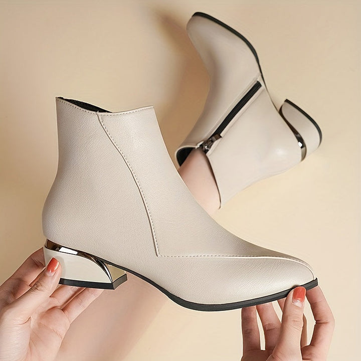 Ava | Ankle Boots with Heel and Zipper Closure