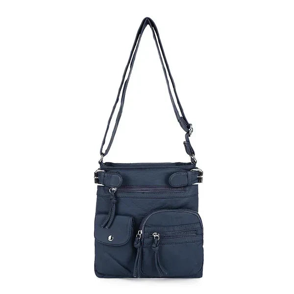 Aria™ – Soft Leather Shoulder Bag with Multiple Pockets