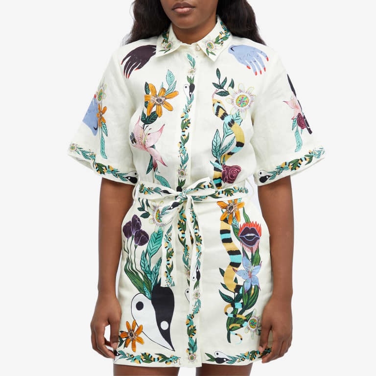 Shailene™ - Unique Floral Print Pocket Tie-waist Mini Dress