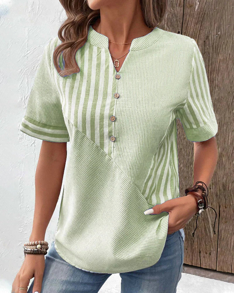 Ava™ | Elegant Striped Blouse