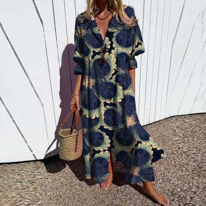 Chloe™ | Long Dress with Floral Print