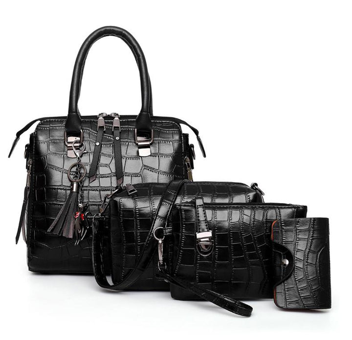 Noir™ - 4-Piece Modern Leather Bag Set