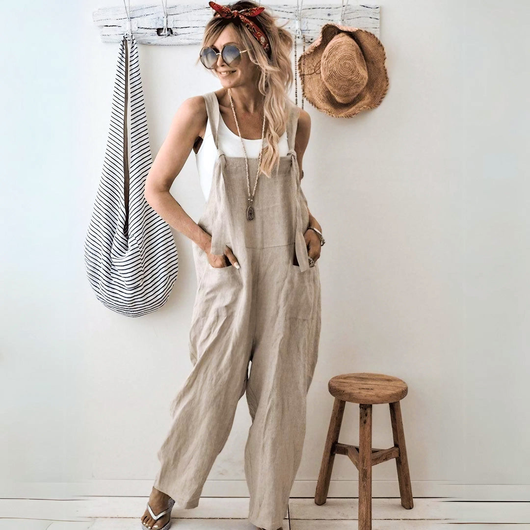 Scarlett - Casual Loose Solid Pockets Jumpsuit