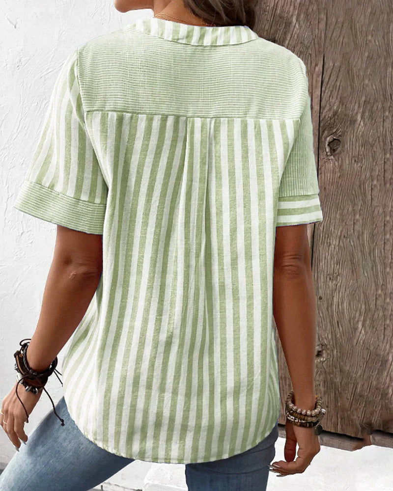 Ava™ | Elegant Striped Blouse