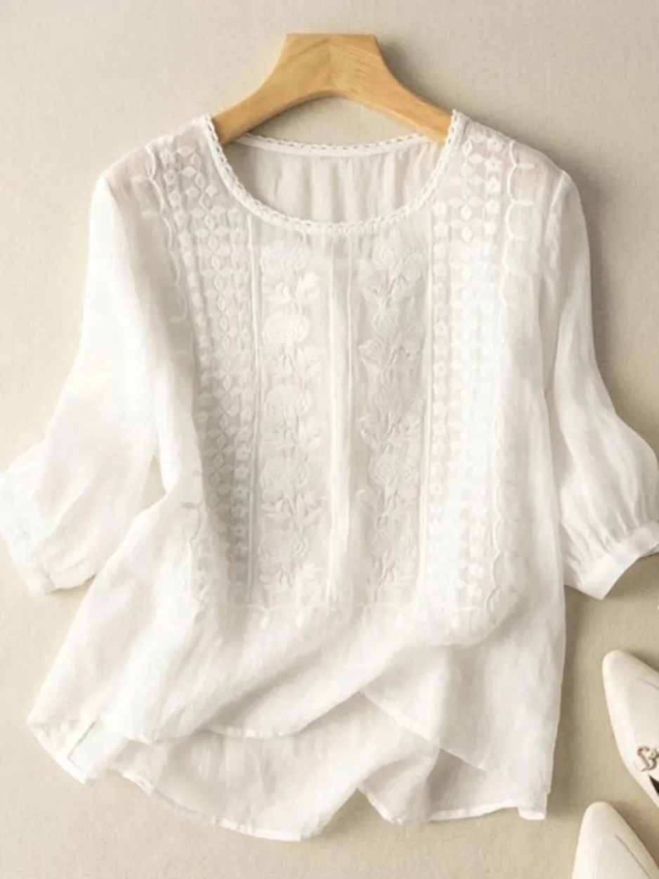 Florence™ | Embroidered Boho Blouse (Small Fit)