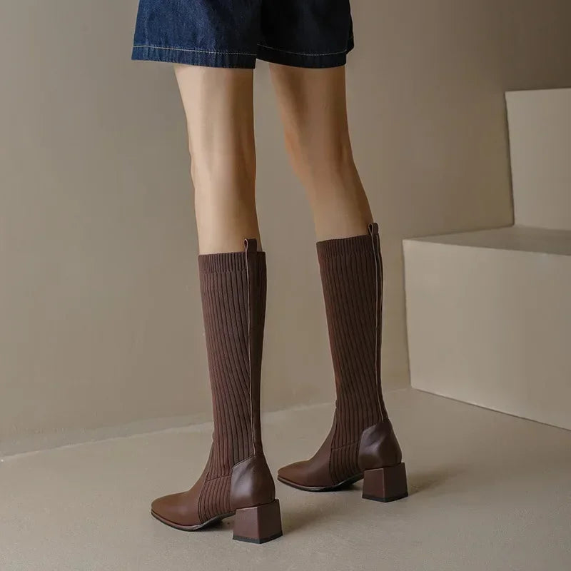 Ruby™ - Knitted Long Winter Boots