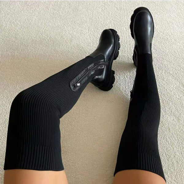 Eva™ - Comfortable Knitted Thigh High Boots