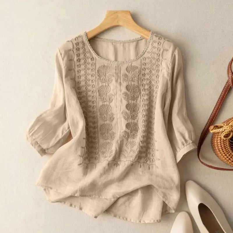 Florence™ | Embroidered Boho Blouse (Small Fit)