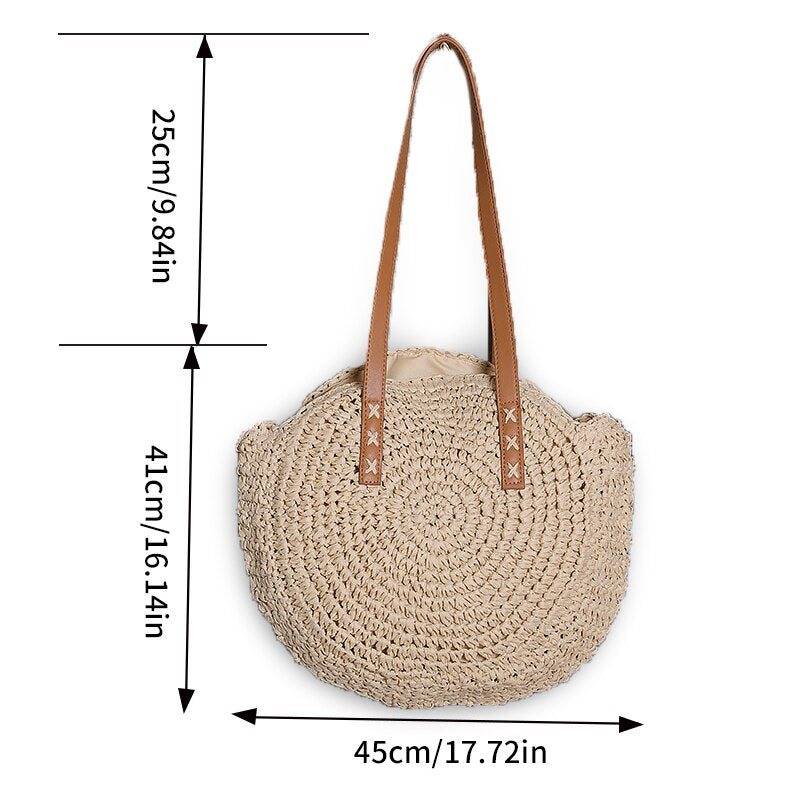 Handcrafted Elegant Multifunctional Straw Handbag