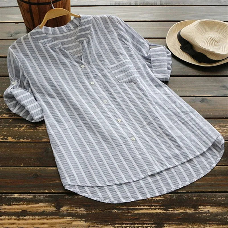 Mila - Striped Long Sleeve Shirt