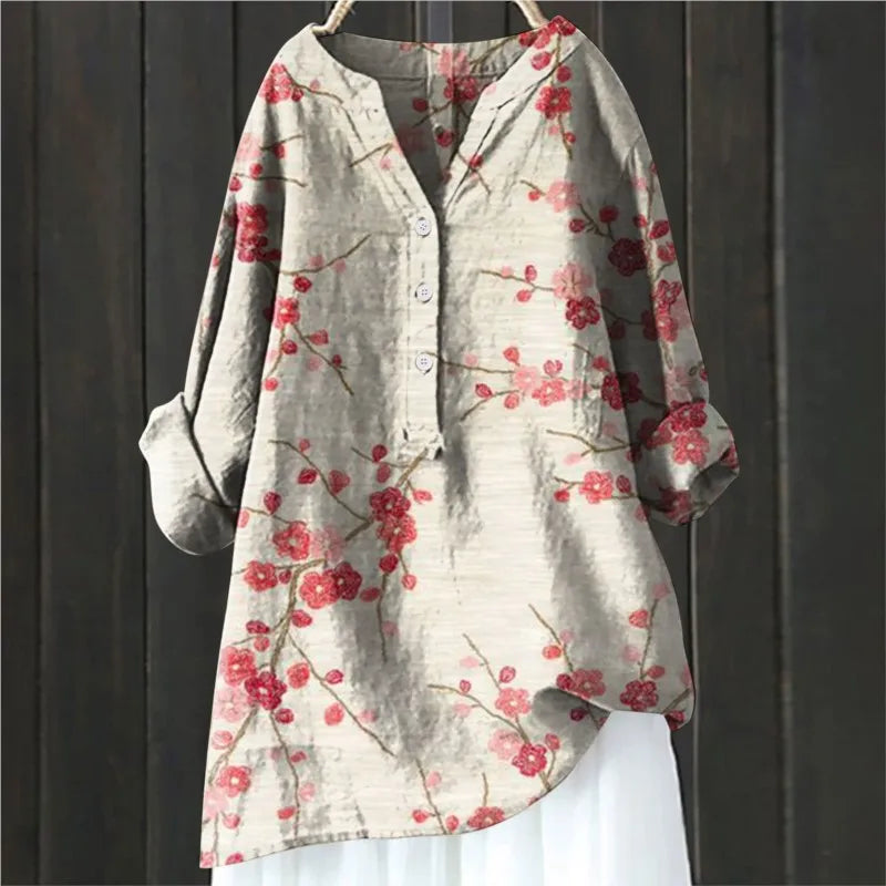 Lily™ | Elegant Loose-Fit Floral Blouse