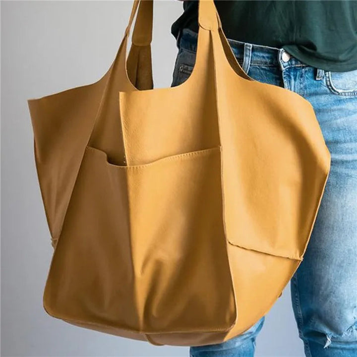 Carla™ - New oversized handcrafted handbag made from vegan leather