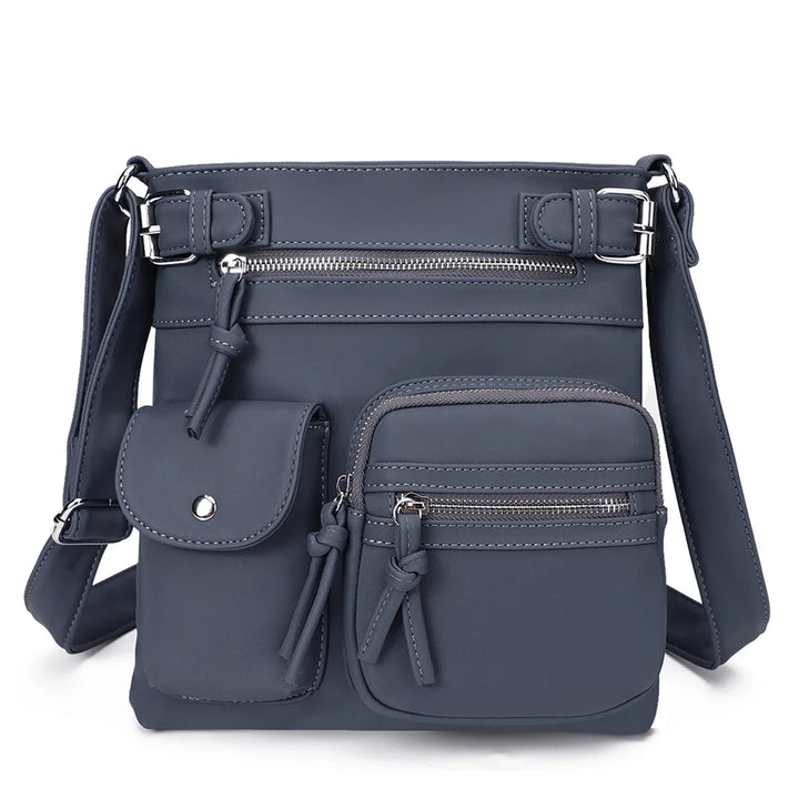 Aria™ – Soft Leather Shoulder Bag with Multiple Pockets