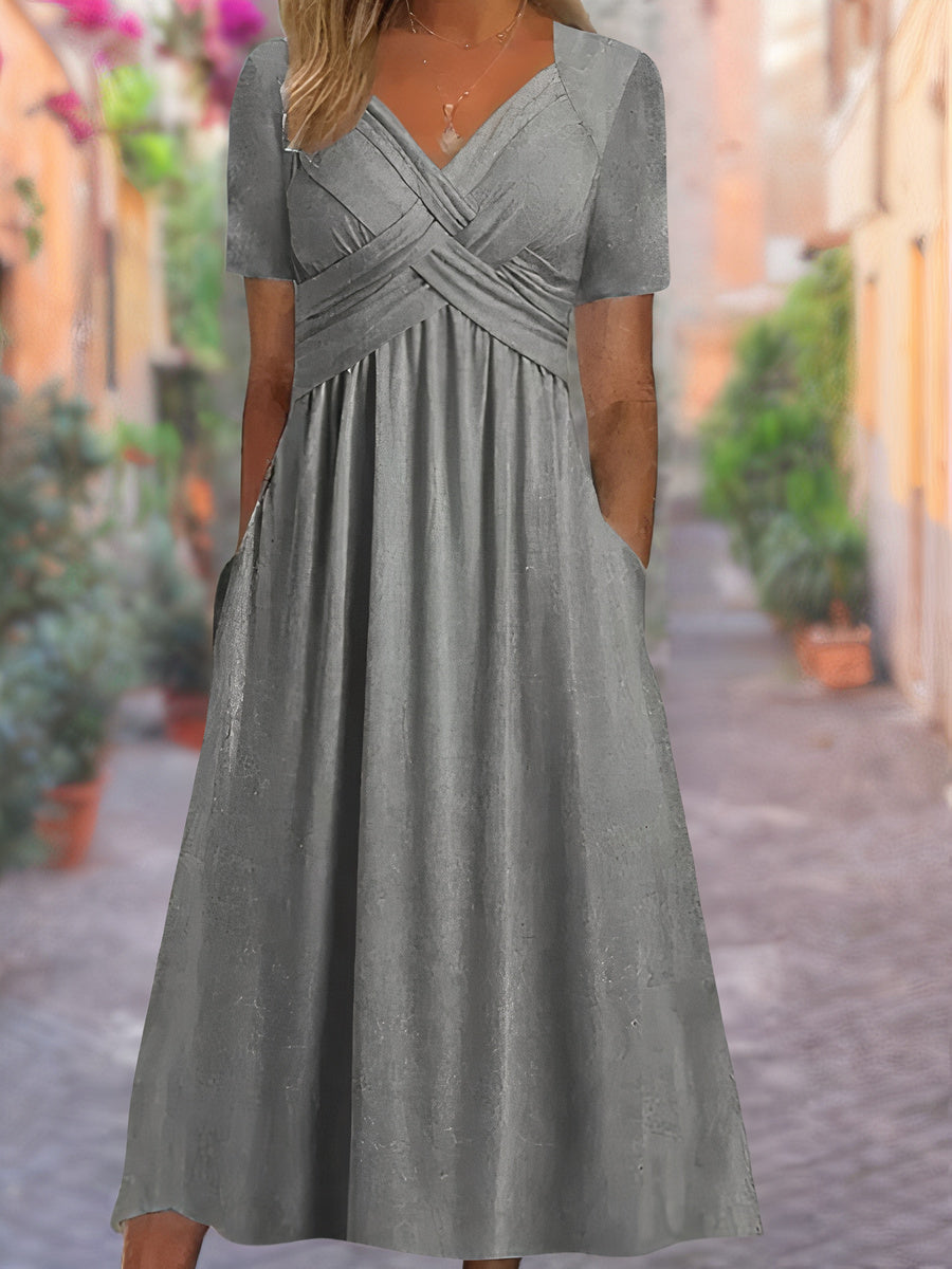 Audry - Comfortable V-Neck Dress