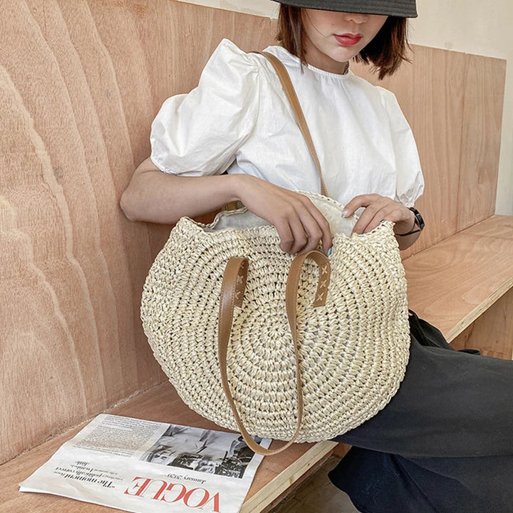 Handcrafted Elegant Multifunctional Straw Handbag