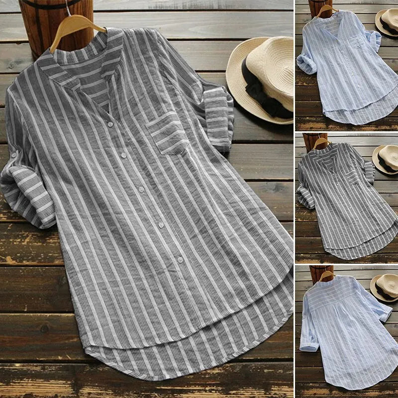 Mila - Striped Long Sleeve Shirt