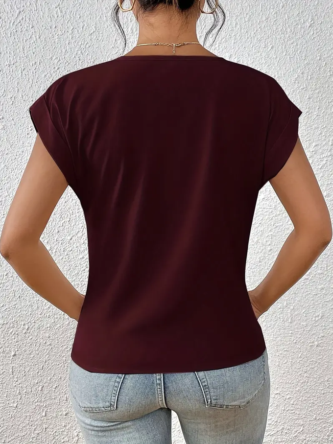 VOGUE™ - The Perfect V-Neck Top for Women