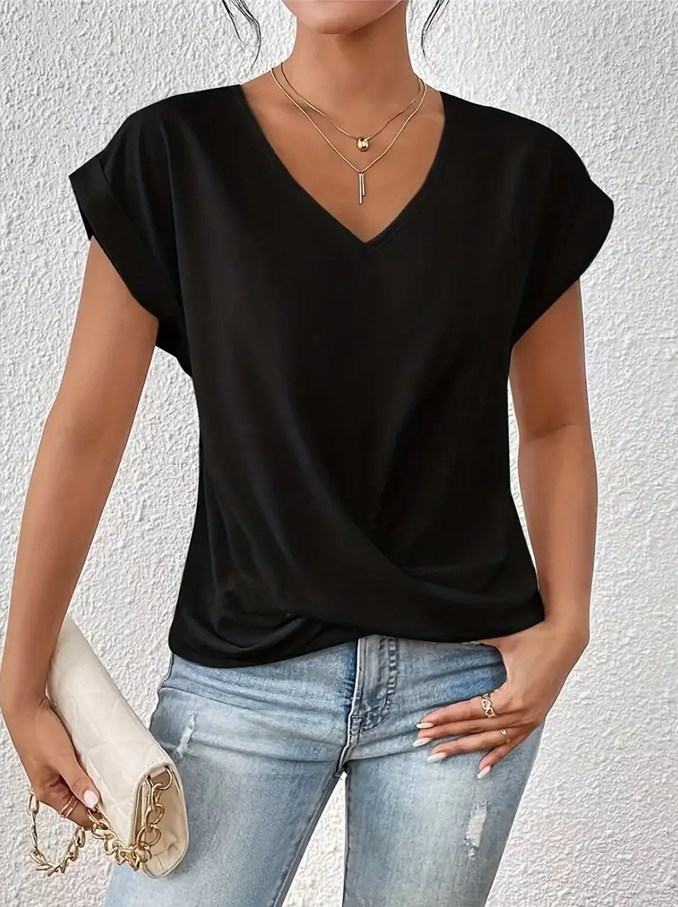 VOGUE™ - The Perfect V-Neck Top for Women