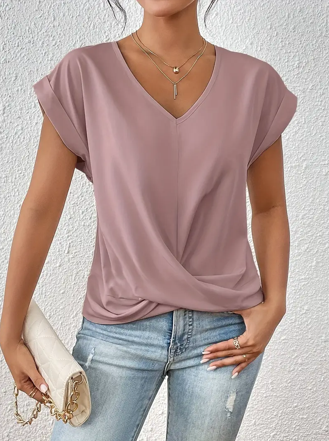 VOGUE™ - The Perfect V-Neck Top for Women