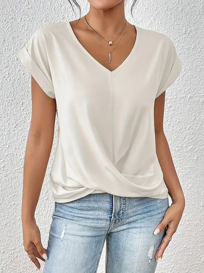 VOGUE™ - The Perfect V-Neck Top for Women