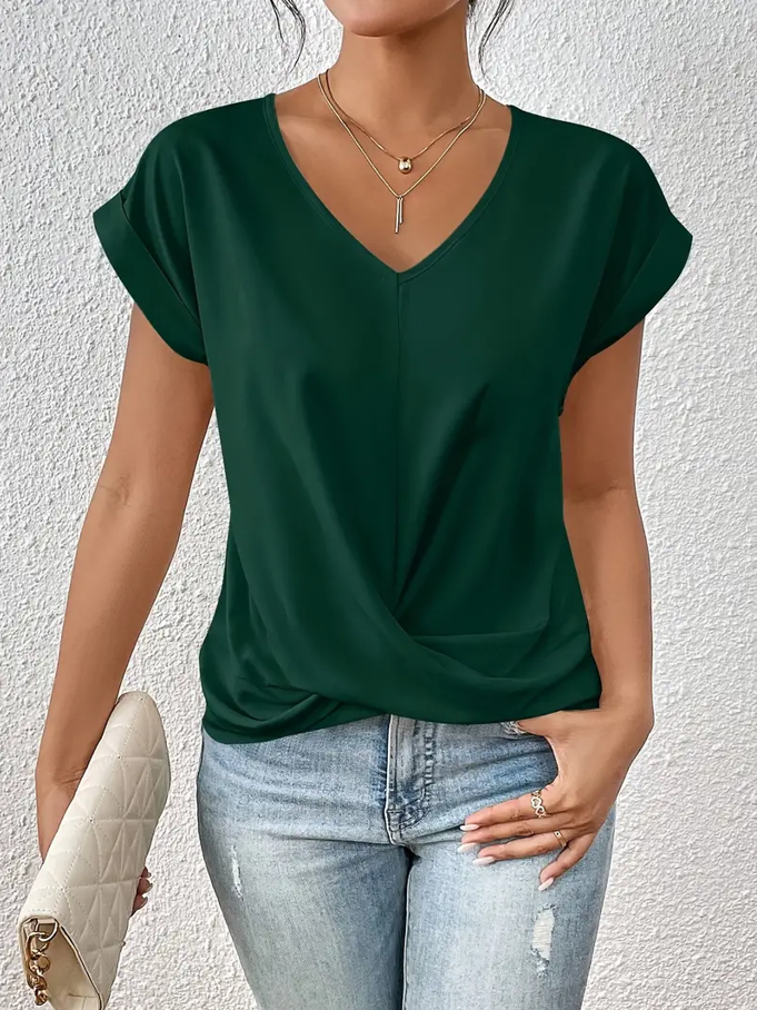 VOGUE™ - The Perfect V-Neck Top for Women