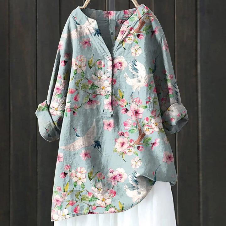 Lily™ | Elegant Loose-Fit Floral Blouse