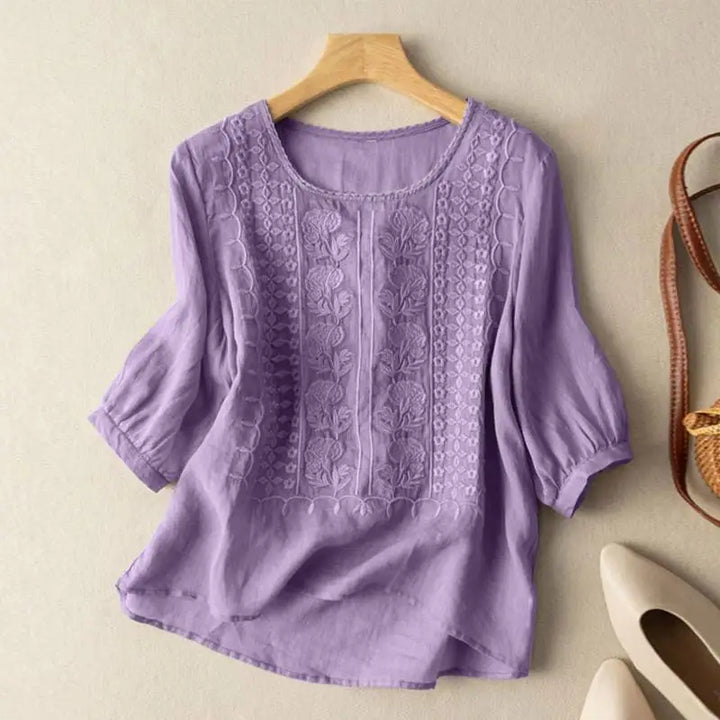 Florence™ | Embroidered Boho Blouse (Small Fit)