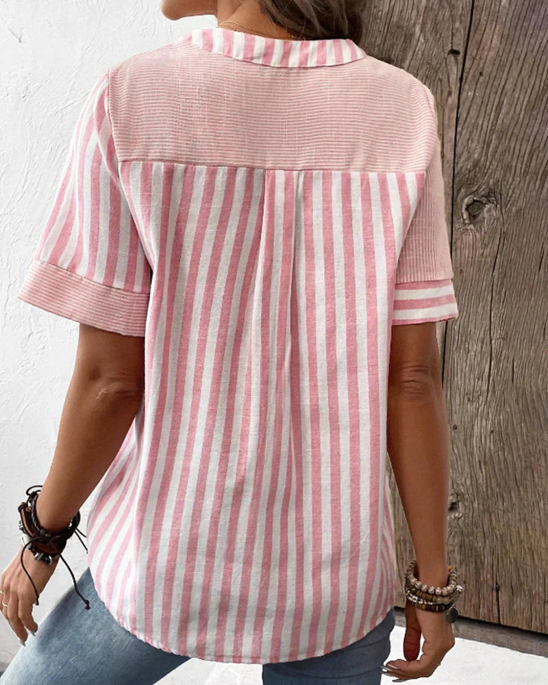 Ava™ | Elegant Striped Blouse