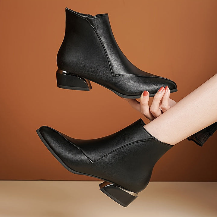 Ava | Ankle Boots with Heel and Zipper Closure