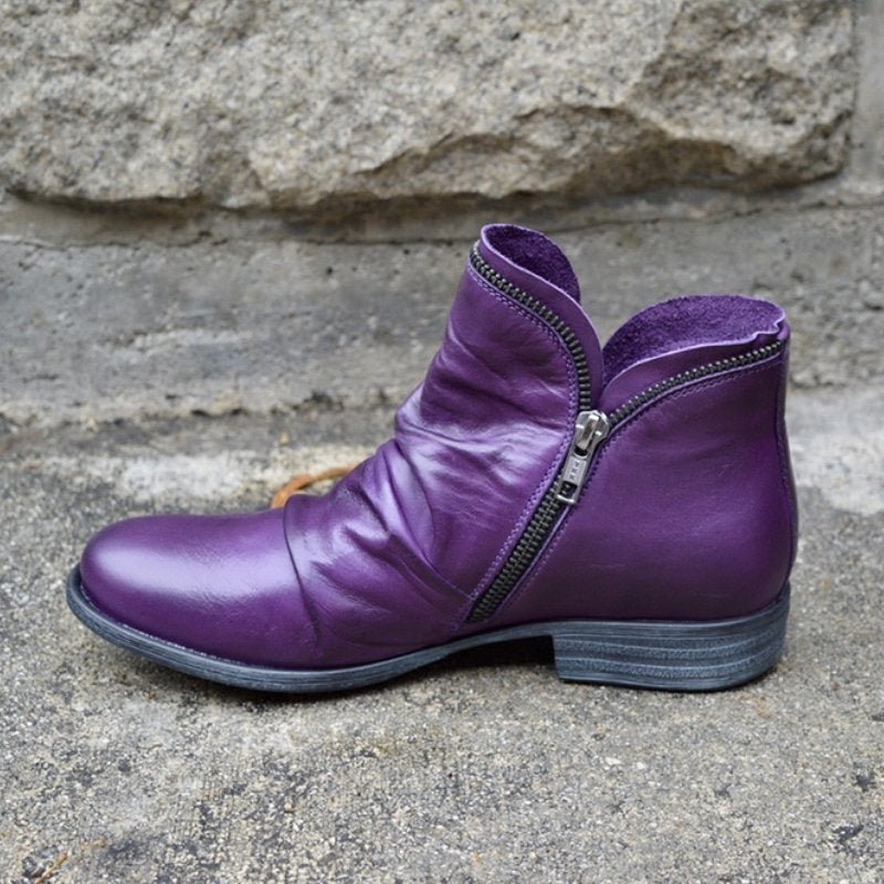 Susan | Bio-leather boots with zippers