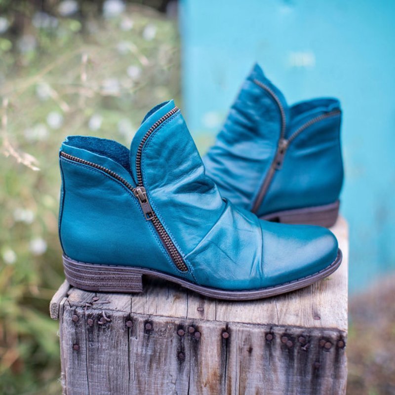 Susan | Bio-leather boots with zippers